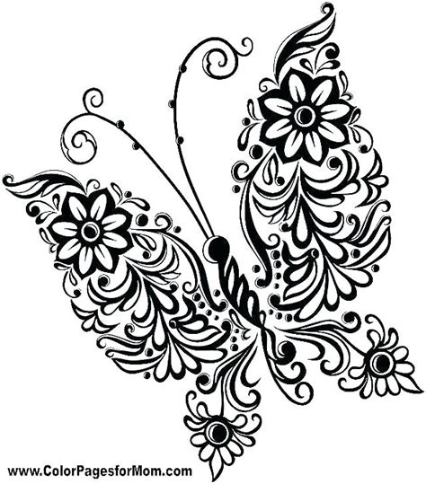 coloring pages flowers  butterflies  getcoloringscom