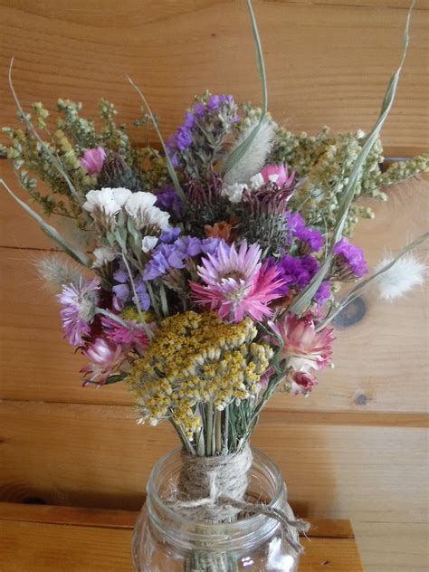 Rustic Dried Flower Arrangement Mother S Day T Dried Etsy Dried