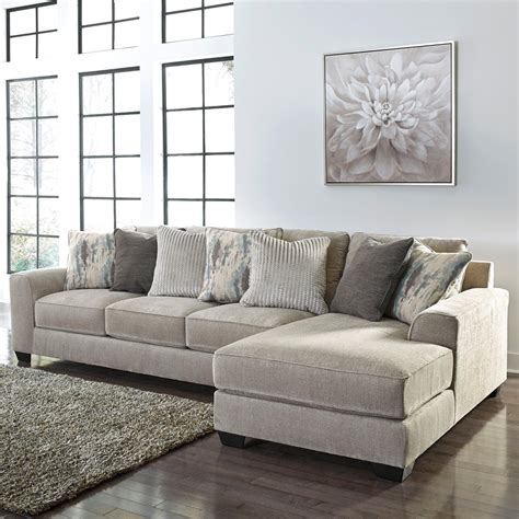 benchcraft  ashley ardsley contemporary  piece sectional   chaise  furniture