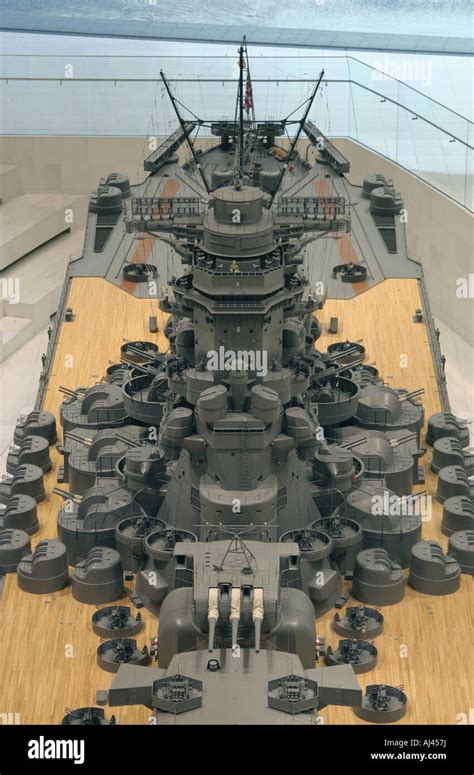 scale model  yamato battleship  yamato museum kure city hiroshima japan stock photo alamy