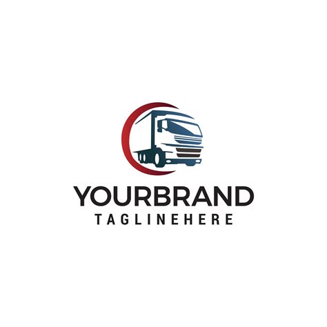 truck transportation logo design concept template vector  vector art  vecteezy