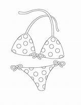 Coloring Pages Swim Bikini Clipart Suit Printable Para Kids Colorear Template Library Templates Popular sketch template