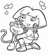 Coloring Pages Dora sketch template