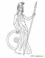 Athena Greek Déesse Mythologie sketch template