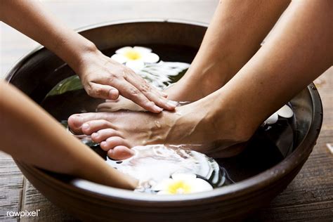 Closeup Of A Foot Spa Premium Image By