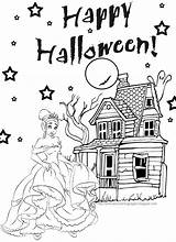 Halloween Coloring Princess Pages Disney Happy Barbie Kids Popular Coloringhome Hallowen Comments sketch template