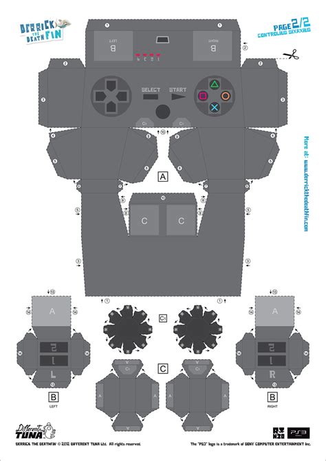 nintendo crafts paper template  video game controller