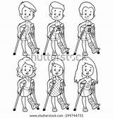 Broken Leg Cast Coloring Template Boys sketch template