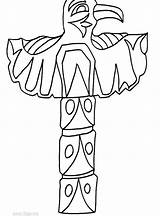 Totem Pole Coloring Pages Drawing American Printable Kids Poles Native Eagle Tiki Template Colouring Raven Cool2bkids Symbols Drawings Indian Templates sketch template