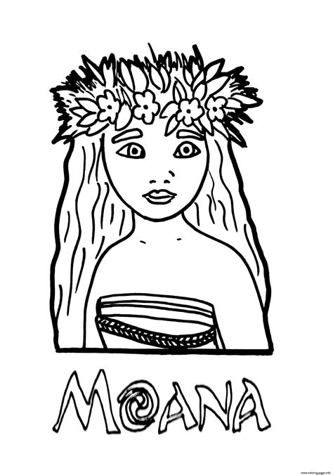moana princess coloring pages printable