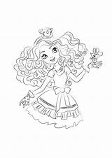 Madeline Ever After High Coloring Pages Hatter Getdrawings sketch template