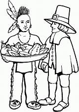 Coloring Native American Clipart Thanksgiving Indians Pilgrims Pages Pilgrim Wampanoag Cartoon Americans Cliparts Color Kids Skin Indian Praying Drawing Clip sketch template