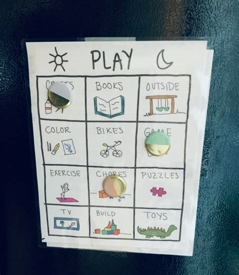 printable kids activities play chart  moms