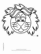 Lion Mask Color Printable Outline sketch template