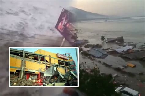 indonesia tsunami earthquake triggers huge waves in palu and donggala