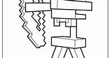 Minecraft Arrow Coloring Pages sketch template
