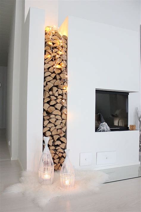 impressive wood log wall ideas