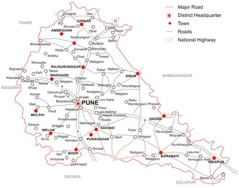 maharashtras villages talukas  pune district pune district map