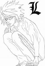 Death Note Coloring Pages Lineart Anime Line Drawings Printable Drawing Kids Designlooter Print Deviantart Search Light Yagami sketch template