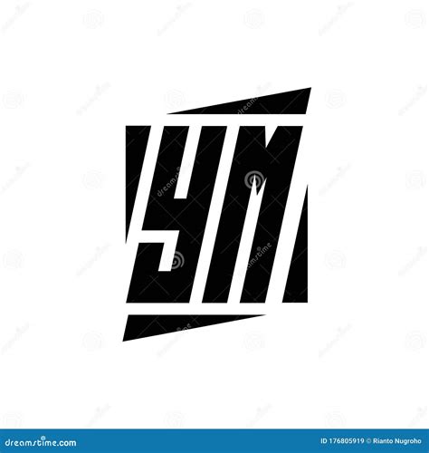 ym logo monogram  modern style concept design template stock illustration illustration