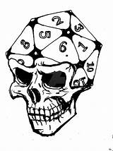 D20 Skull Drawing Drawings Getdrawings Deviantart Horror sketch template