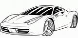 Coloring Pages Car Cars Race Ferrari Sports Choose Board sketch template