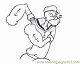 Popeye Coloring Cartoon Muscles His 0fc0 Drawing Printable Pages Getdrawings Sailor Man Cartoons sketch template
