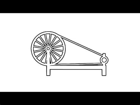 draw charkha  spinning wheel step  step youtube