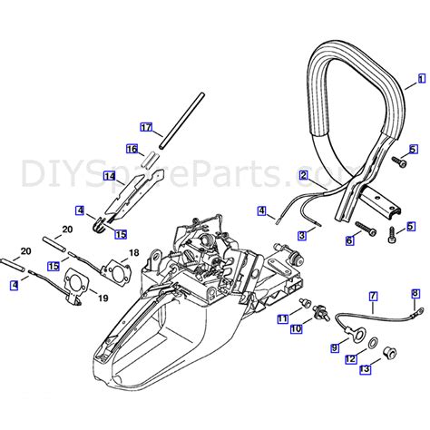 stihl ms  chainsaw ms  parts diagram heating