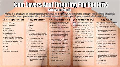 cum lovers anal fingering fap roulette fap roulette