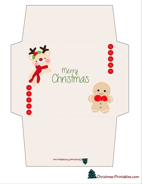 printable cute christmas envelopes