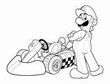 Mario Coloring Pages Super Bros Color Car Brothers sketch template