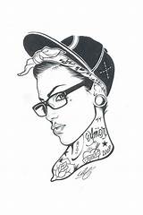 Tattoo Coloring Girl Girls sketch template
