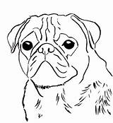 Pug Coloring Pages Puppy Printable Dog Face Pugs Drawing Print Baby Sad Cute Template Color Easy Kids Drawings Puppies Draw sketch template