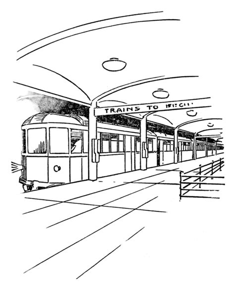 train  train station coloring page printable ecoloringpagecom