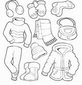 Winter Clothes Coloring Clipart Pages Kids Clothing Baby Drawing Preschool Color Crafts Illustration Kindergarten Printable Google Sheets Boys Preschoolactivities Visekart sketch template