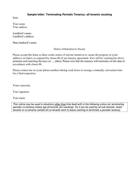 editable notice  tenant  move  template letter templates
