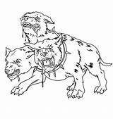 Potter Harry Coloring Pages Fluffy Printable Headed Dog Three Scribblefun sketch template