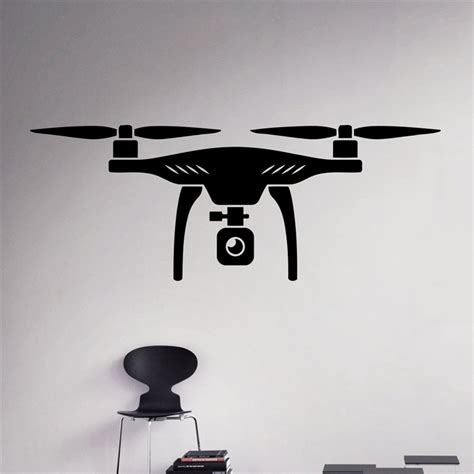 air drone wall vinyl decal quadcopter wall sticker aircraft home wall art decor ideas interior