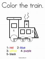 Train Color Coloring Built California Usa sketch template