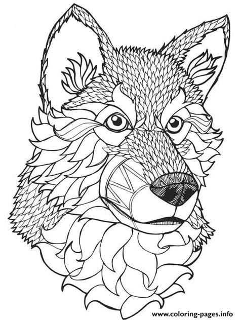 high quality wolf mandala adult coloring pages printable