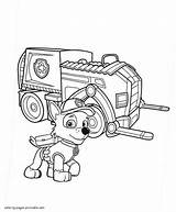 Paw Patrol Coloring Pages Printable Rocky Print Look Other sketch template