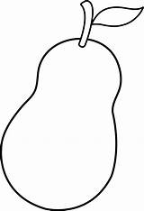 Pear Clipart Clip Cartoon Fruits Cliparts Outline Fruit Line Coloring Colorable Library Sweetclipart Use Clipartmag sketch template