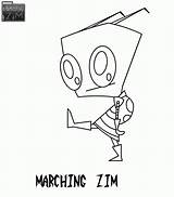 Invader Zim Coloring Gir Pages Print Comments sketch template