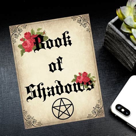 book of shadows title page digital download etsy book of shadows