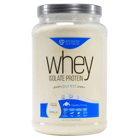 integrated supplements whey isolate protein powder vanilla