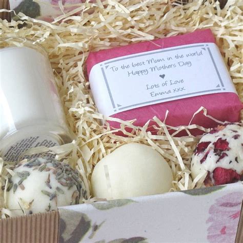 personalised mothers day pamper t set by lovely soap company