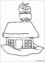 Chimney Santa Down Going Head Coloring Pages First Drawing Color Getdrawings Christmas sketch template