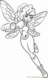 Coloring Bumblebee Girls Super Dc Hero Pages Coloringpages101 Kids Online sketch template