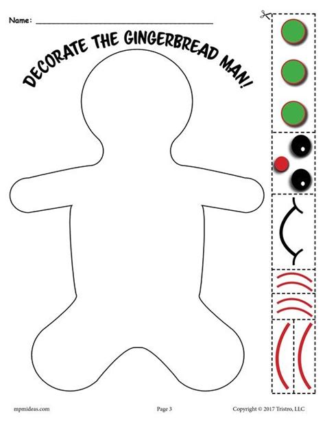 printable gingerbread template printable